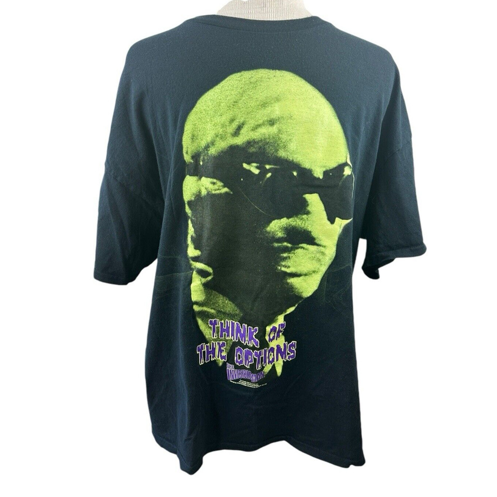 The Invisible Man T-Shirt Black Universal Studios Movie Promo Size XL Top - Picture 2 of 9